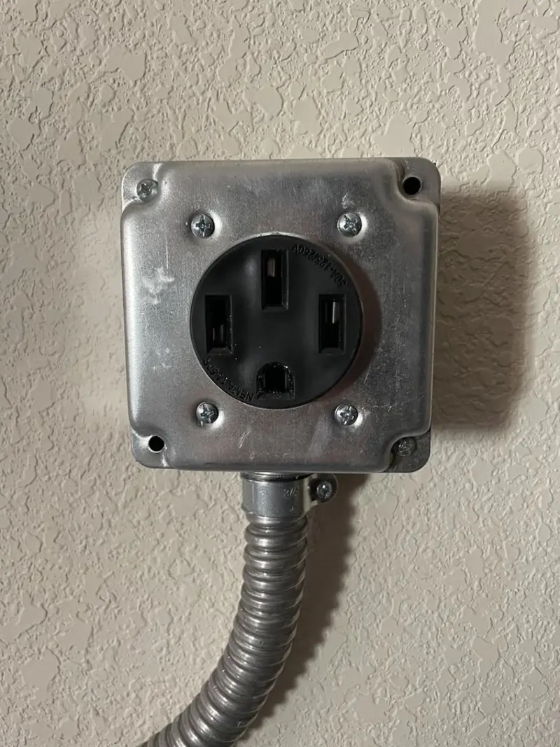 NEMA 14-50 outlet installed for Electrical Panel Upgrade in Burleson
